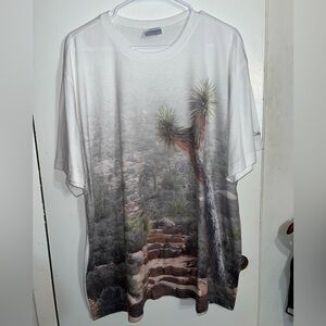 Columbia Sportswear White Dessert Landscape T-Shirt Nature Tree 2XL NEW